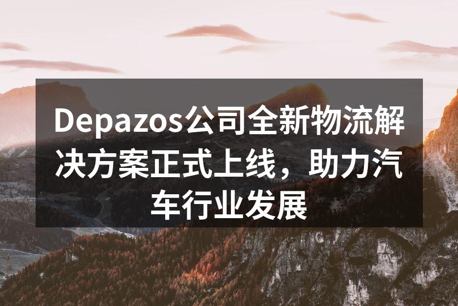 Depazos全新物流解决方案的核心技术展示